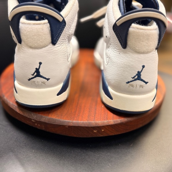 Air Jordan 6 retro " midnight navy" 2022 White/Blue Baskettball Shoe - Picture 6 of 13